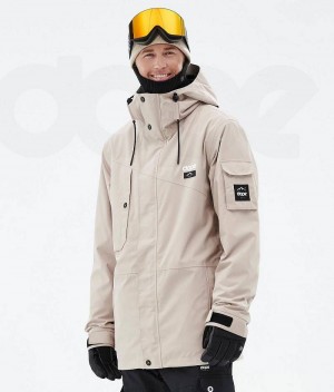 Beige Men's Dope Adept Ski Jackets | India_D1372