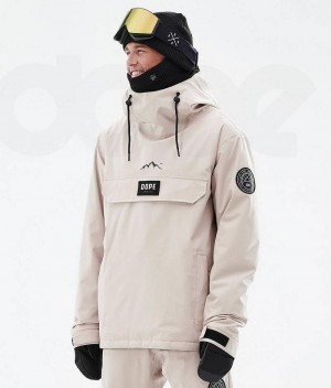 Beige Men's Dope Blizzard Ski Jackets | India_D2089