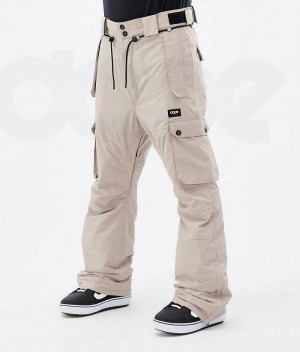 Beige Men's Dope Iconic Snowboard Pants | India_D1911