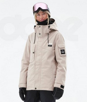 Beige Women's Dope Adept W Ski Jackets | India_D1935