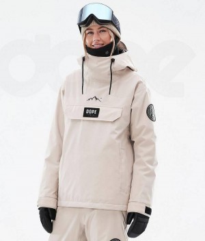 Beige Women's Dope Blizzard W Ski Jackets | India_D1420