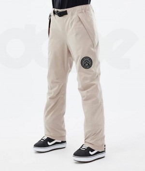 Beige Women's Dope Blizzard W Snowboard Pants | India_D2021