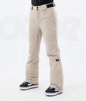 Beige Women's Dope Con W Snowboard Pants | India_D2068