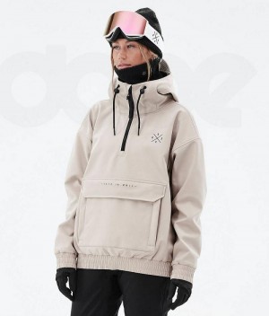 Beige Women's Dope Cyclone W Ski Jackets | India_D1562