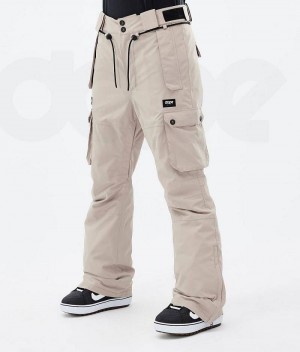 Beige Women's Dope Iconic W Snowboard Pants | India_D1607