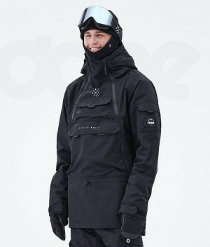 Black Men's Dope Akin 2021 Snowboard Jackets | India_D1078