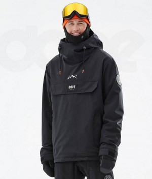 Black Men's Dope Blizzard Ski Jackets | India_D2211