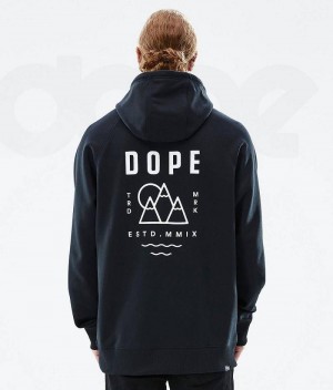 Black Men's Dope Common Hoodies | India_D1275