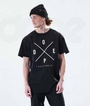 Black Men's Dope Daily T-shirts | India_D1371