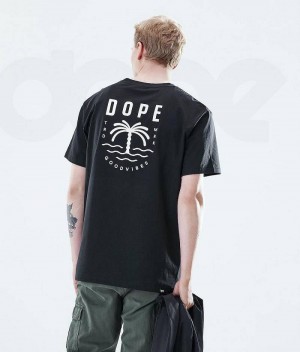 Black Men's Dope Daily T-shirts | India_D2347