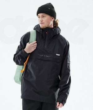 Black Men's Dope Hiker Light Outdoor Jackets | India_D2099