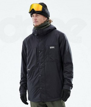 Black Men's Dope Insulated Snowboard Jackets | India_D2389