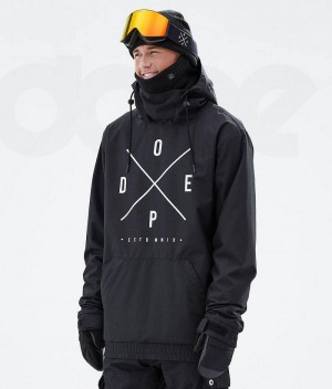 Black Men's Dope Migoo Ski Jackets | India_D2485