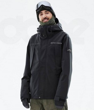 Black Men's Dope Ranger Ski Jackets | India_D1138