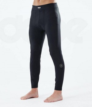 Black Men's Dope Snuggle Base Layer Pants | India_D2264