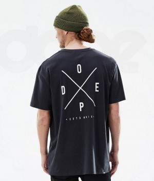 Black Men's Dope Standard T-shirts | India_D2169