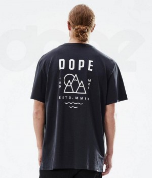 Black Men's Dope Standard T-shirts | India_D1418