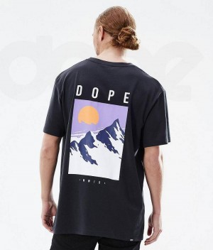 Black Men's Dope Standard T-shirts | India_D1667