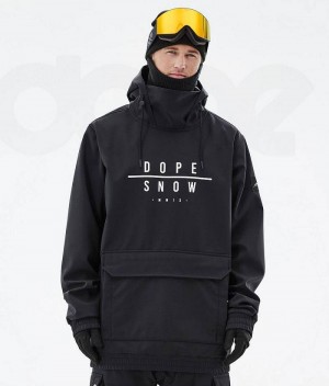 Black Men's Dope Wylie Snowboard Jackets | India_D1837