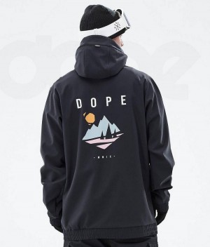 Black Men's Dope Yeti Ski Jackets | India_D1685