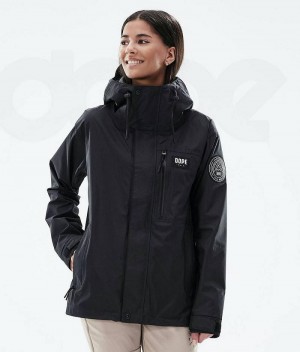 Black Women's Dope Blizzard Light W Full Zip Outdoor Jackets | India_D2090