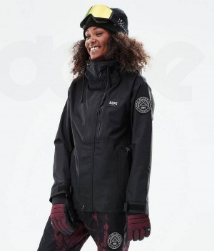 Black Women's Dope Blizzard W Full Zip 2021 Snowboard Jackets | India_D1869