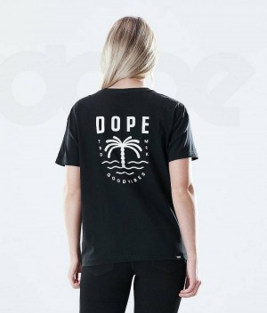 Black Women's Dope Regular T-shirts | India_D1303