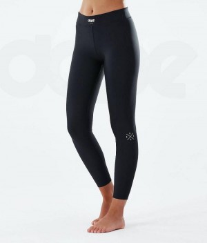 Black Women's Dope Snuggle W Base Layer Pants | India_D1032