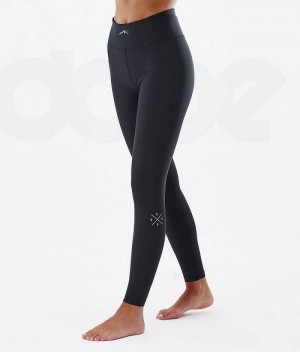 Black Women's Dope Snuggle W Base Layer Pants | India_D1377