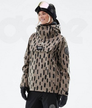 Black / Brown Women's Dope Blizzard W Ski Jackets | India_D1246