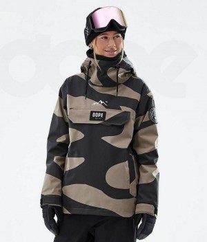 Black / Brown Women's Dope Blizzard W Ski Jackets | India_D1637