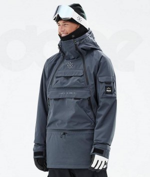 Blue Men's Dope Akin Snowboard Jackets | India_D1487