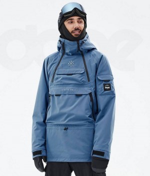 Blue Men's Dope Akin Snowboard Jackets | India_D2144