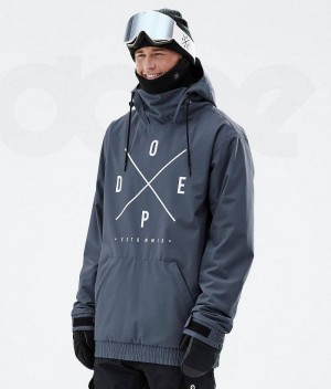 Blue Men's Dope Migoo Ski Jackets | India_D2428