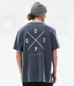 Blue Men's Dope Standard T-shirts | India_D1203