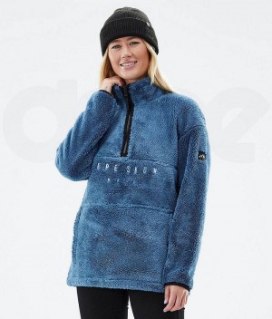 Blue Women's Dope Pile W Fleece | India_D2063