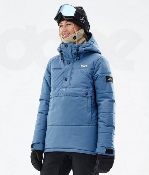 Blue Women's Dope Puffer W Ski Jackets | India_D1591