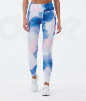 Blue / Pink Women's Dope Lofty Tech Leggings | India_D1820