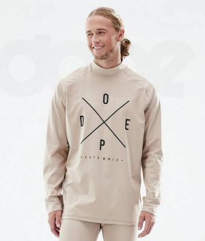 Brown Men's Dope Snuggle Base Layer Tops | India_D1689