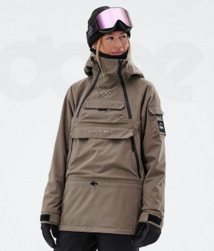 Brown Women's Dope Akin W Snowboard Jackets | India_D1979