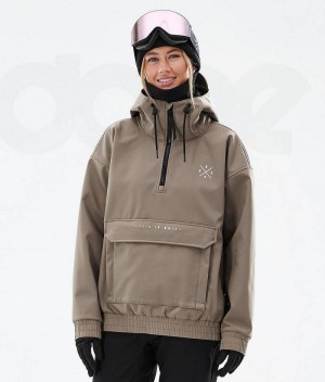 Brown Women's Dope Cyclone W Snowboard Jackets | India_D1619