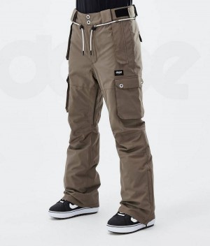 Brown Women's Dope Iconic W Snowboard Pants | India_D1379