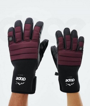 Burgundy Men's Dope Ace 2021 Snowboard Gloves | India_D1828