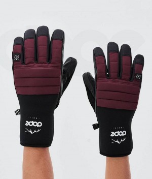 Burgundy Men's Dope Ace Snowboard Gloves | India_D1010