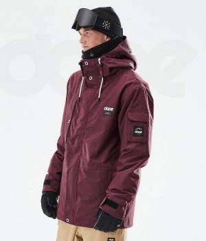 Burgundy Men's Dope Adept 2021 Ski Jackets | India_D2307