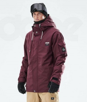 Burgundy Men's Dope Adept 2021 Snowboard Jackets | India_D1212