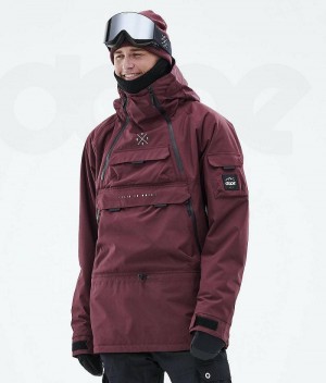 Burgundy Men's Dope Akin 2019 Snowboard Jackets | India_D1499