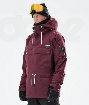 Burgundy Men's Dope Annok 2021 Snowboard Jackets | India_D1353