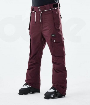 Burgundy Men's Dope Iconic 2021 Ski Pants | India_D1903