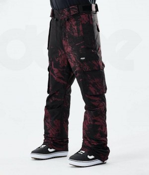 Burgundy Men's Dope Iconic 2021 Snowboard Pants | India_D1897